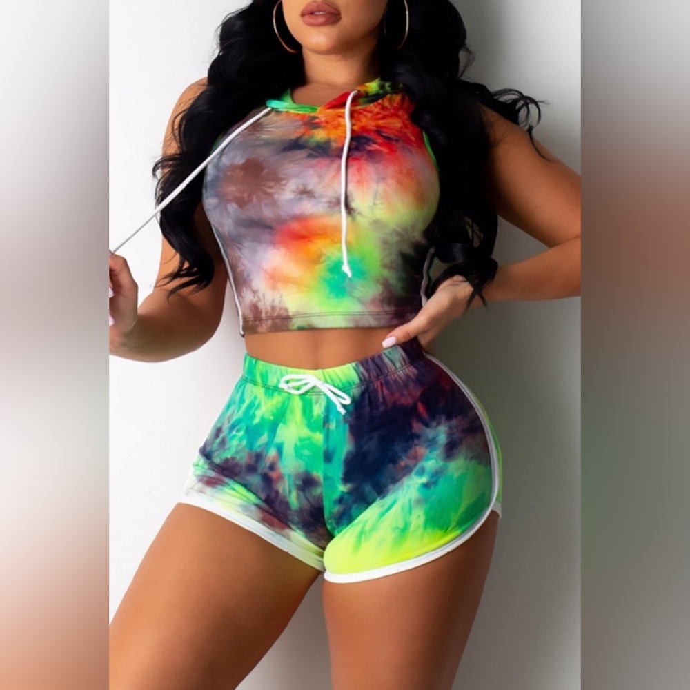 Tie Dye 2 piece Short set